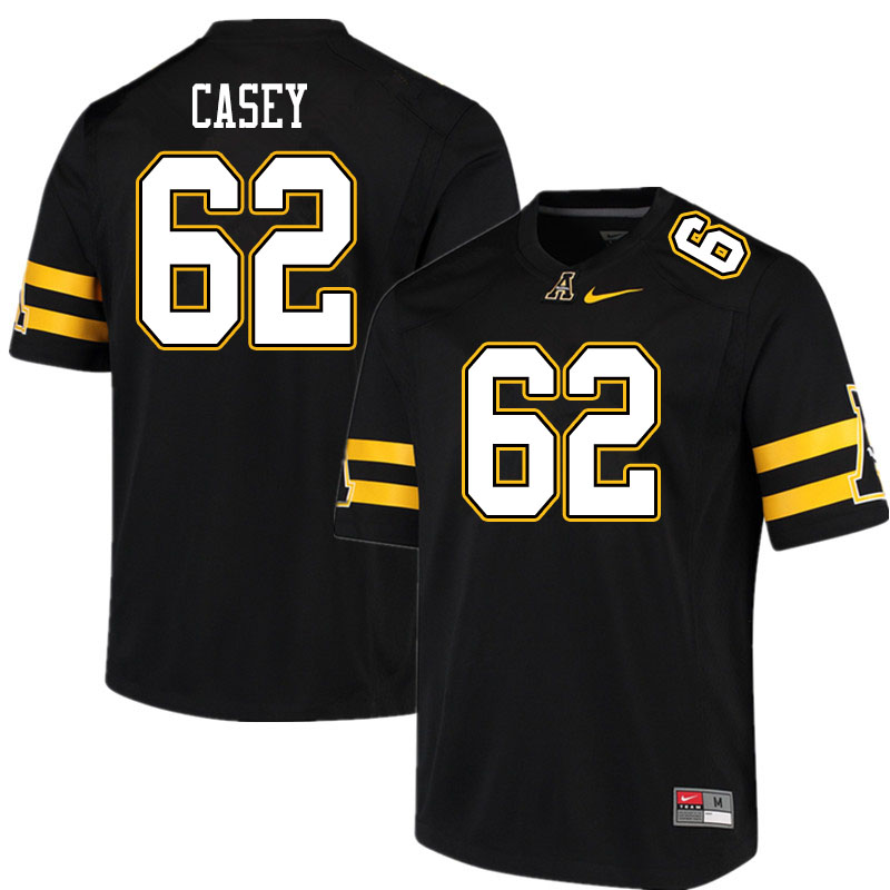 Men #62 Ryker Casey Appalachian State Mountaineers College Football Jerseys Sale-Black - Click Image to Close